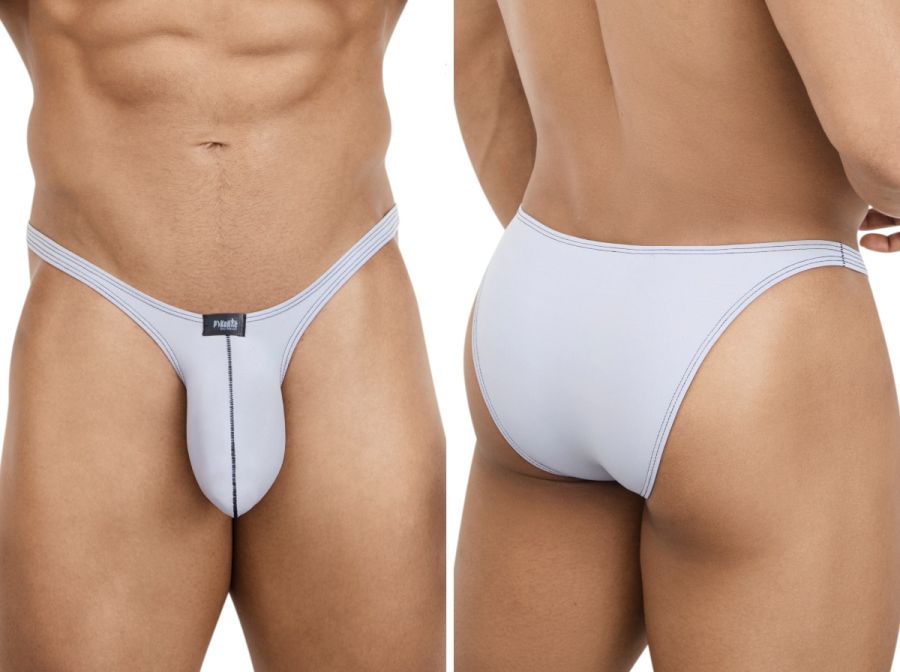 Pikante PIK 26106 Neftis Mens Minimalist Lightweight Bikini Brief Gray