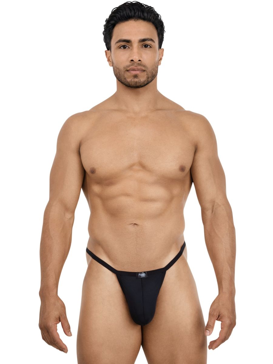Pikante PIK 26110 Khonsu Mens Barely There Thongs Black