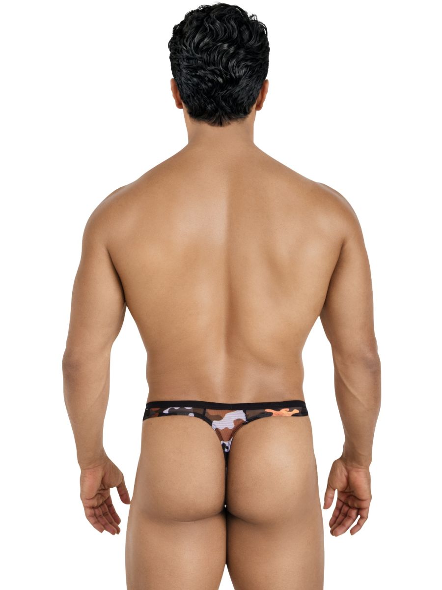 Pikante PIK 26116 Mens Camo Sheer Thongs Multi-coloured