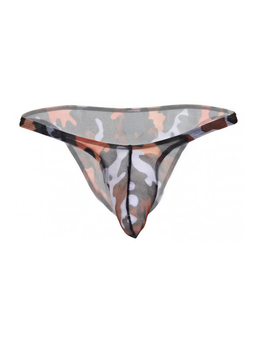 Pikante PIK 26117 Mens Camo Sheer Bikini Brief Multi-coloured