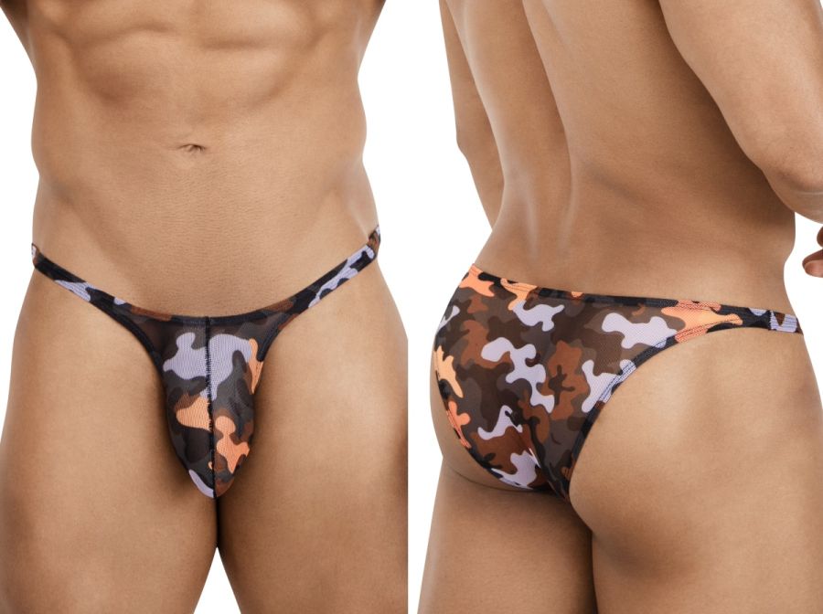 Pikante PIK 26117 Mens Camo Sheer Bikini Brief Multi-coloured