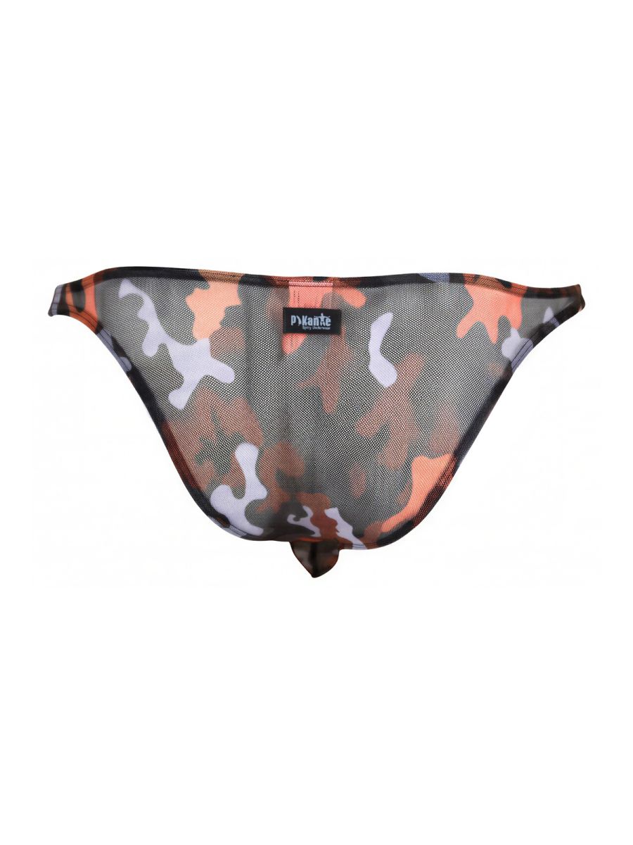 Pikante PIK 26117 Mens Camo Sheer Bikini Brief Multi-coloured