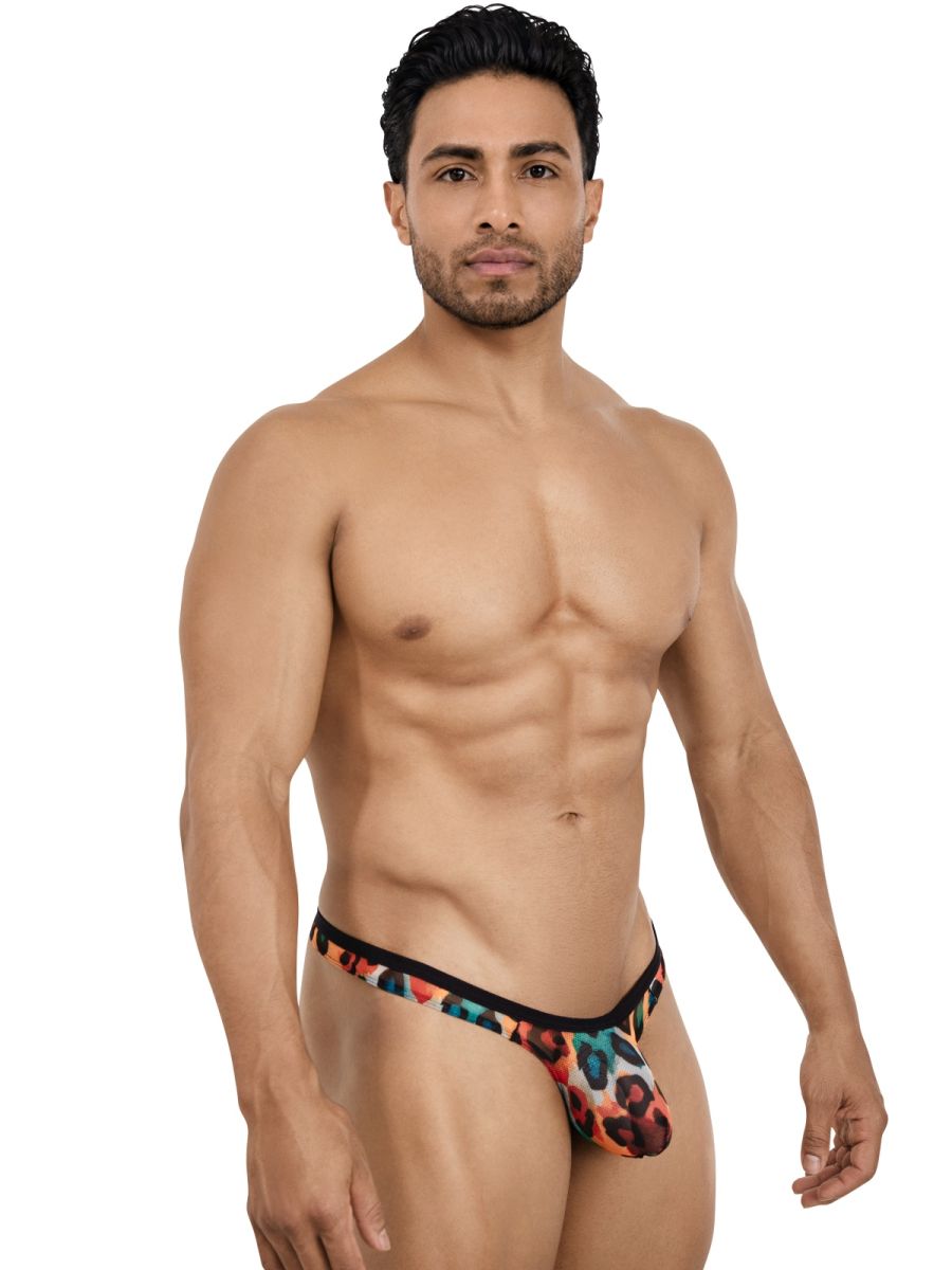 Pikante PIK 26124 Mens Unleash Your Wild Side Animal Print Thongs Multi-coloured