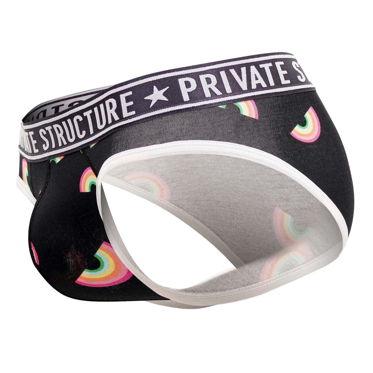 Private Structure EPUX4187 Pride Mini Briefs Black Rainbow