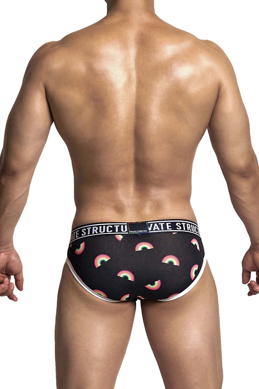 Private Structure EPUX4187 Pride Mini Briefs Black Rainbow