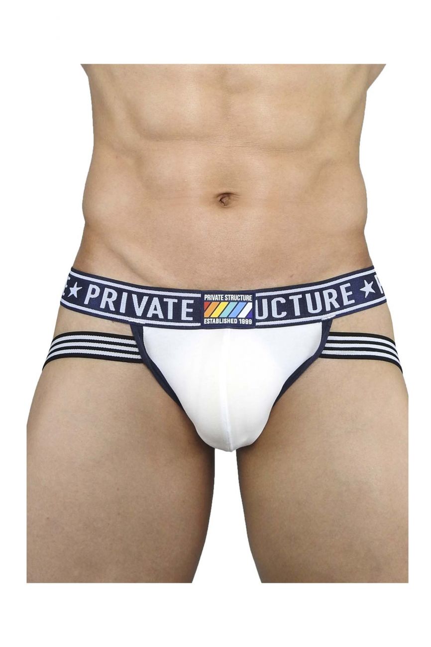 Private Structure EPUY4004 Pride Jockstraps Loadful White