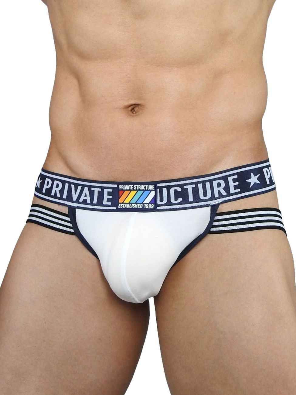 Private Structure EPUY4004 Pride Jockstraps Loadful White