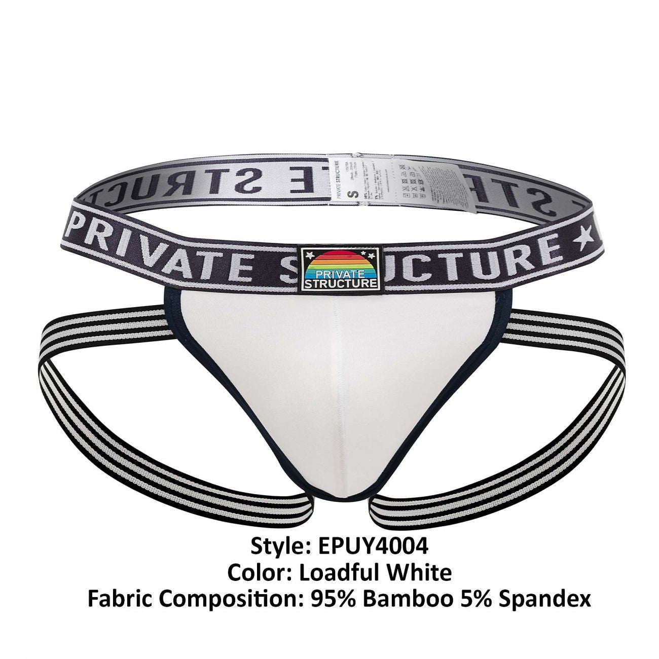 Private Structure EPUY4004 Pride Jockstraps Loadful White