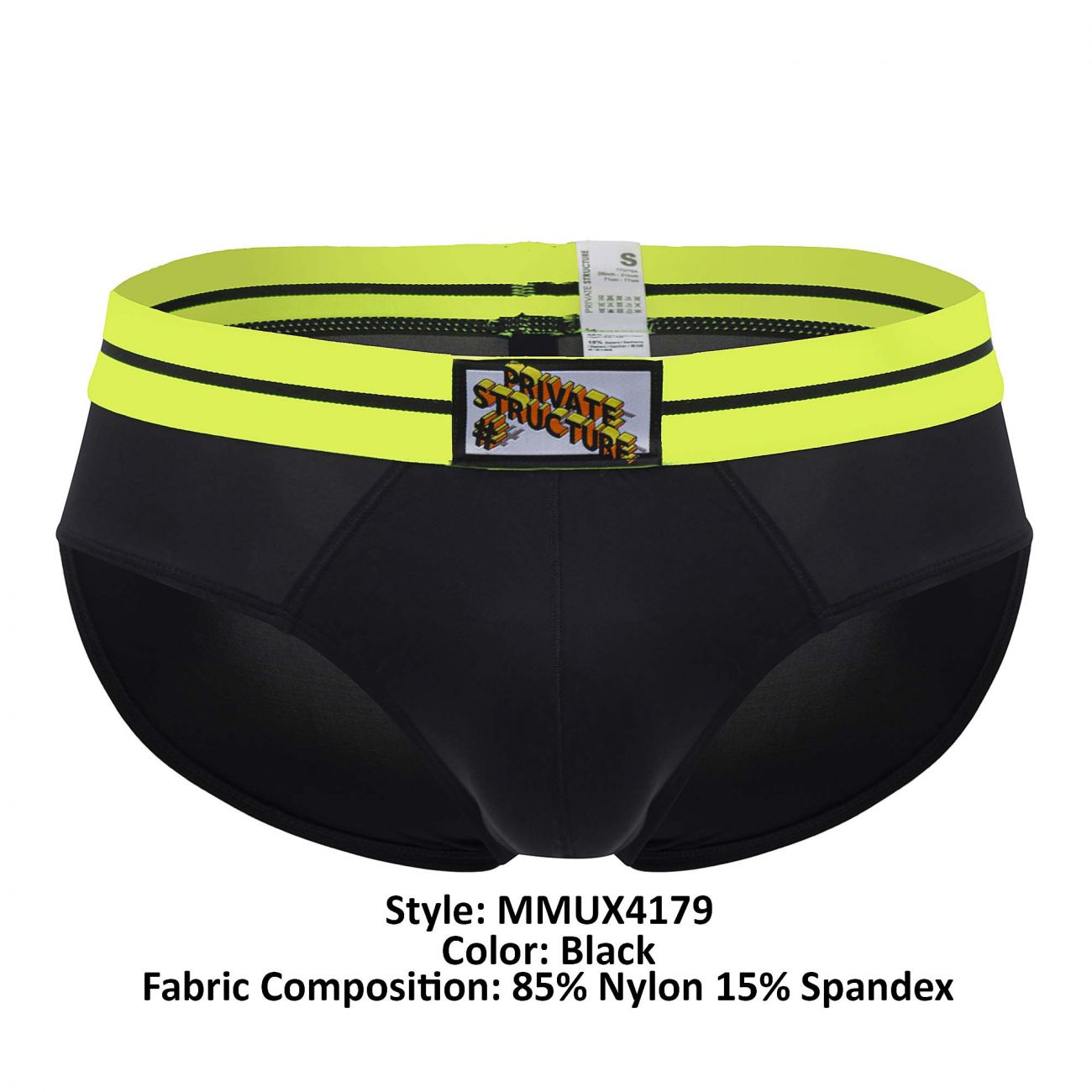 Private Structure MMUX4179 Micro Maniac Mini Briefs Black