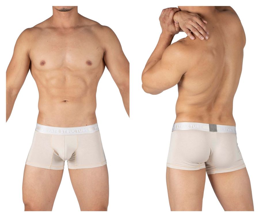 Private Structure PBUT4379 Bamboo Mid Waist Trunks Bleached Sand