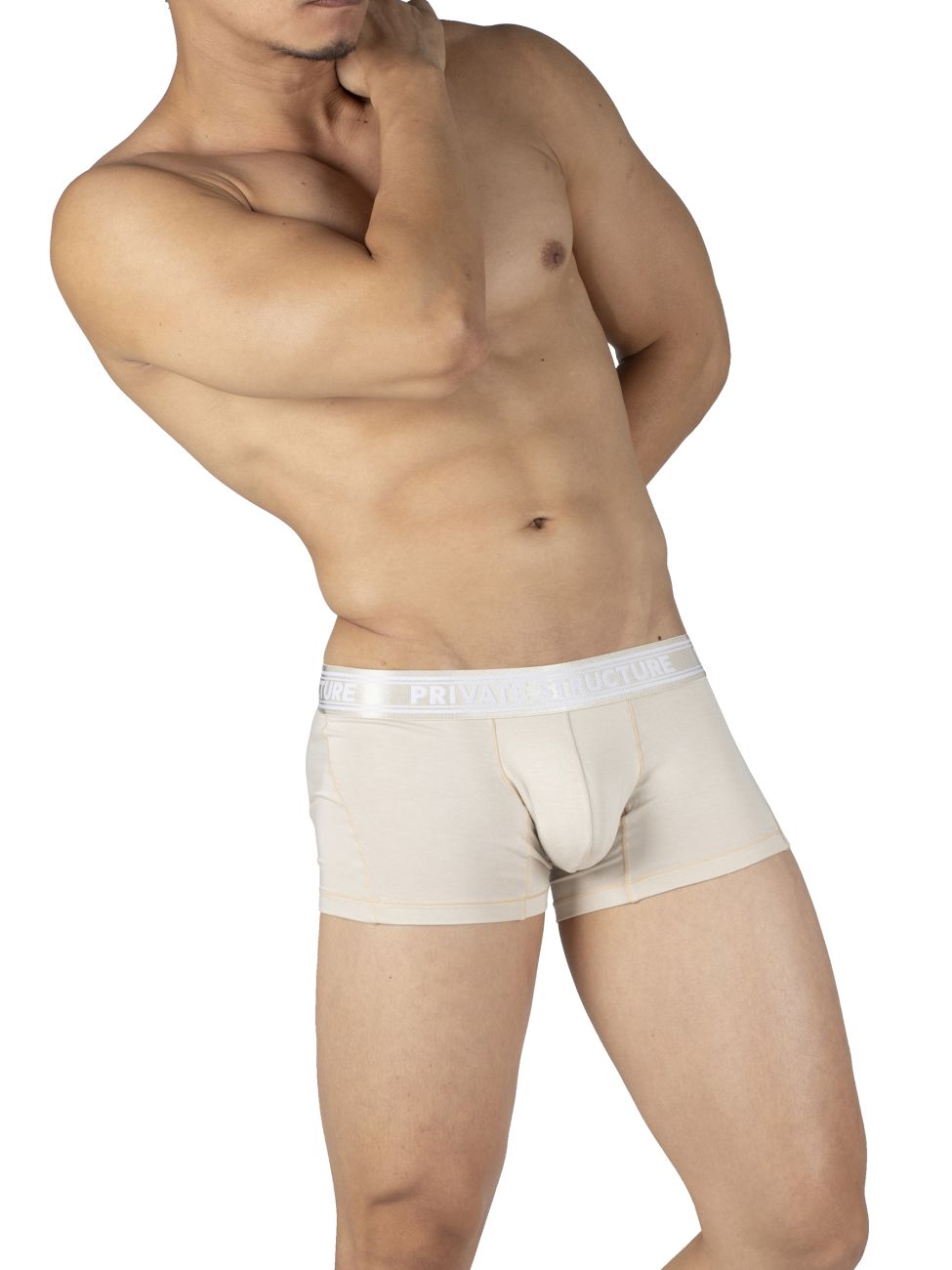 Private Structure PBUT4379 Bamboo Mid Waist Trunks Bleached Sand
