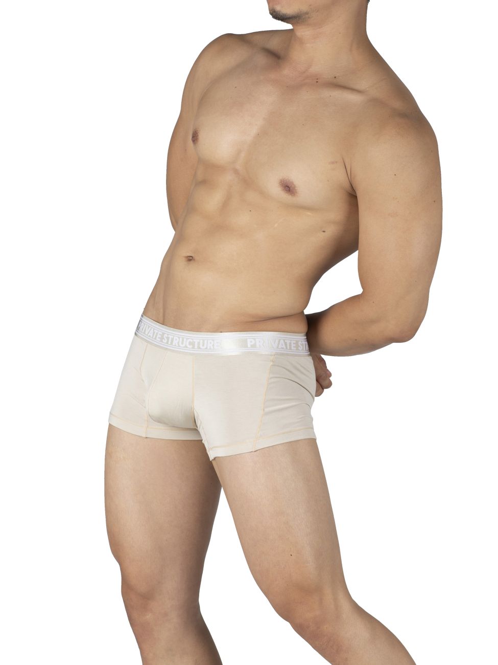 Private Structure PBUT4379 Bamboo Mid Waist Trunks Bleached Sand