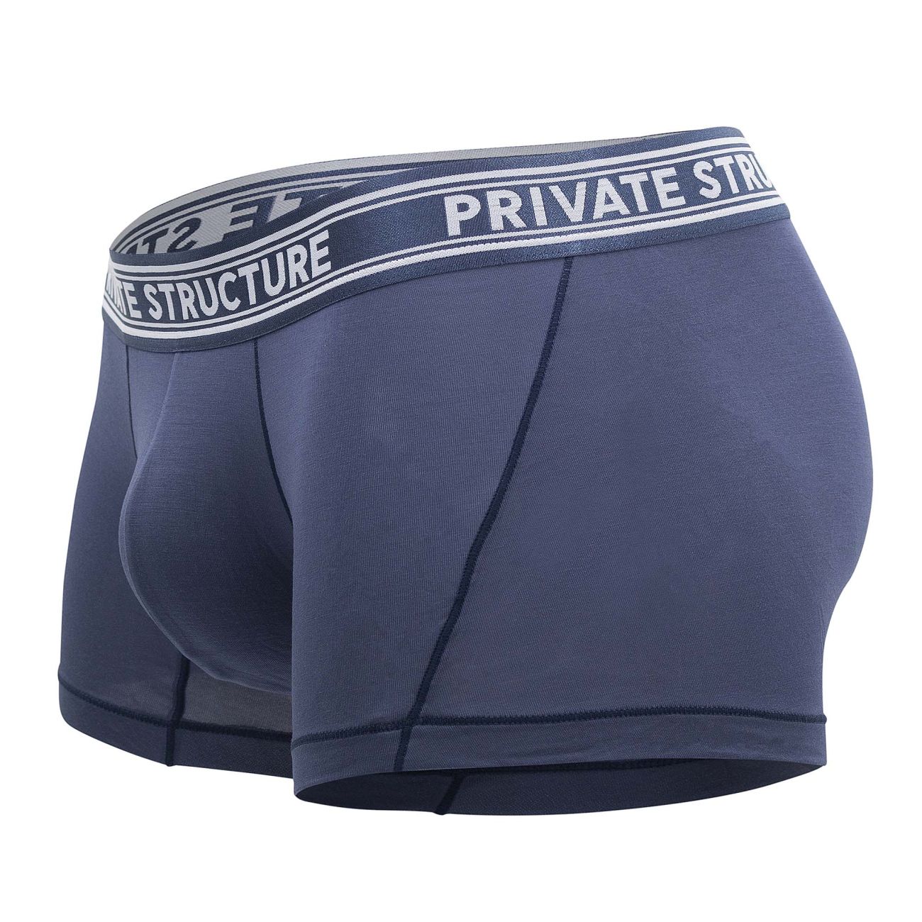 Private Structure PBUT4379 Bamboo Mid Waist Trunks Citadel Blue