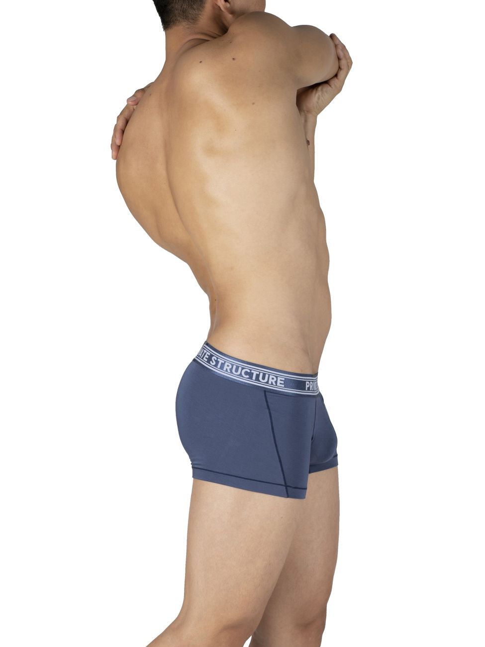 Private Structure PBUT4379 Bamboo Mid Waist Trunks Citadel Blue