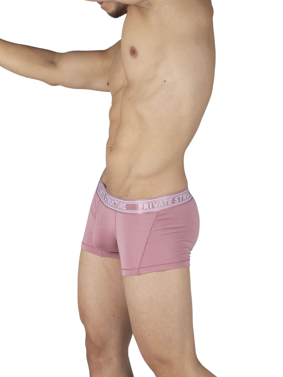 Private Structure PBUT4379 Bamboo Mid Waist Trunks Smoke Red