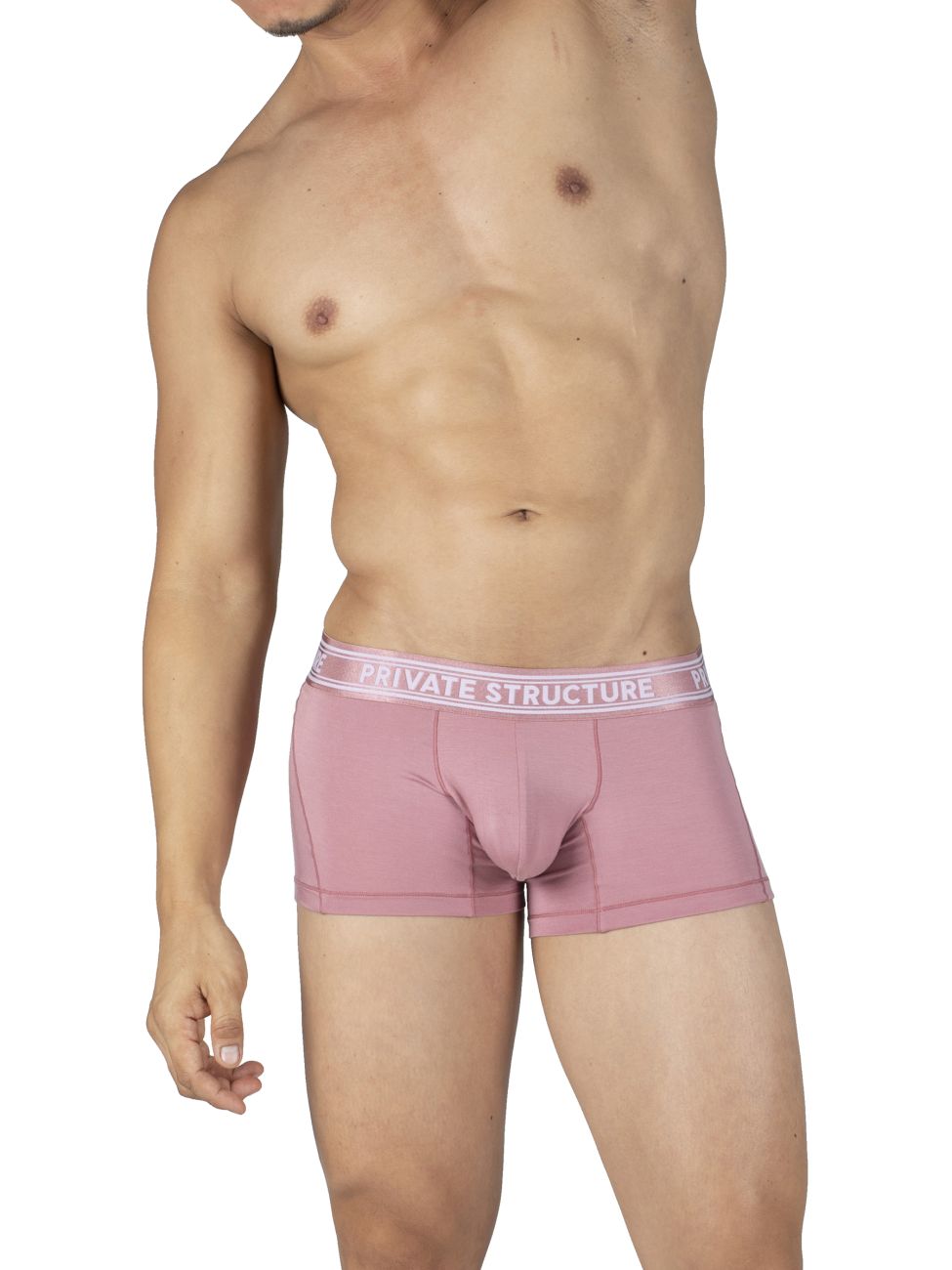 Private Structure PBUT4379 Bamboo Mid Waist Trunks Smoke Red