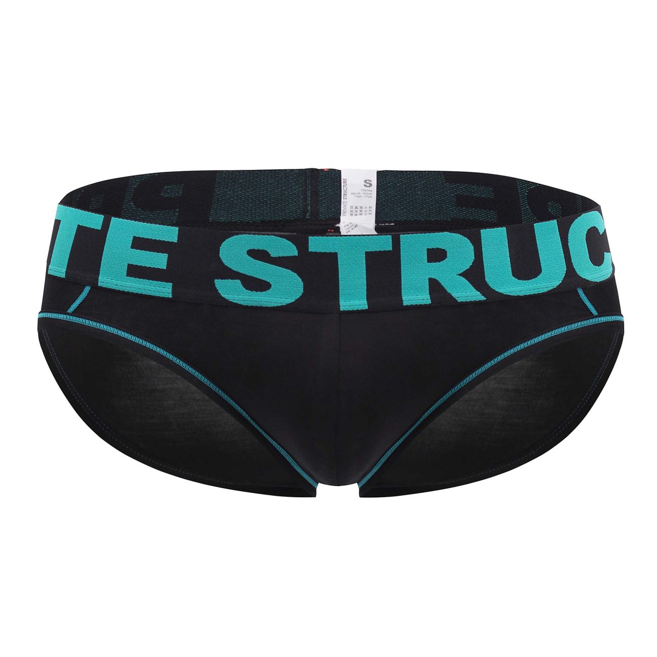 Private Structure PMUX4181 Modality Mini Briefs Black Turquoise