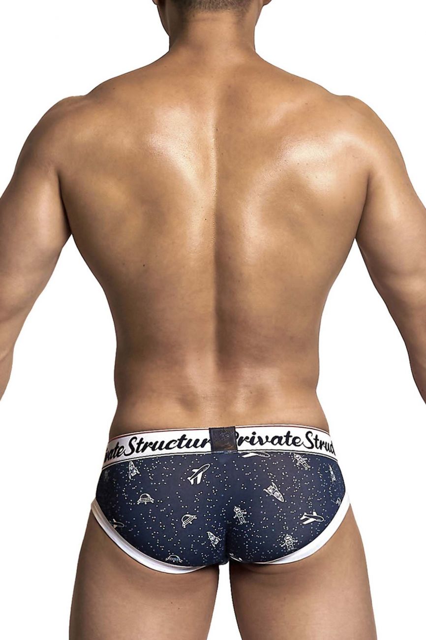 Private Structure SCUX4189 Classic Mini Briefs Bird Navy