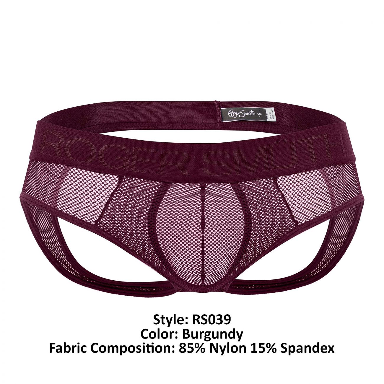 Roger Smuth RS039 Mens Underwear Jockstrap Burgundy