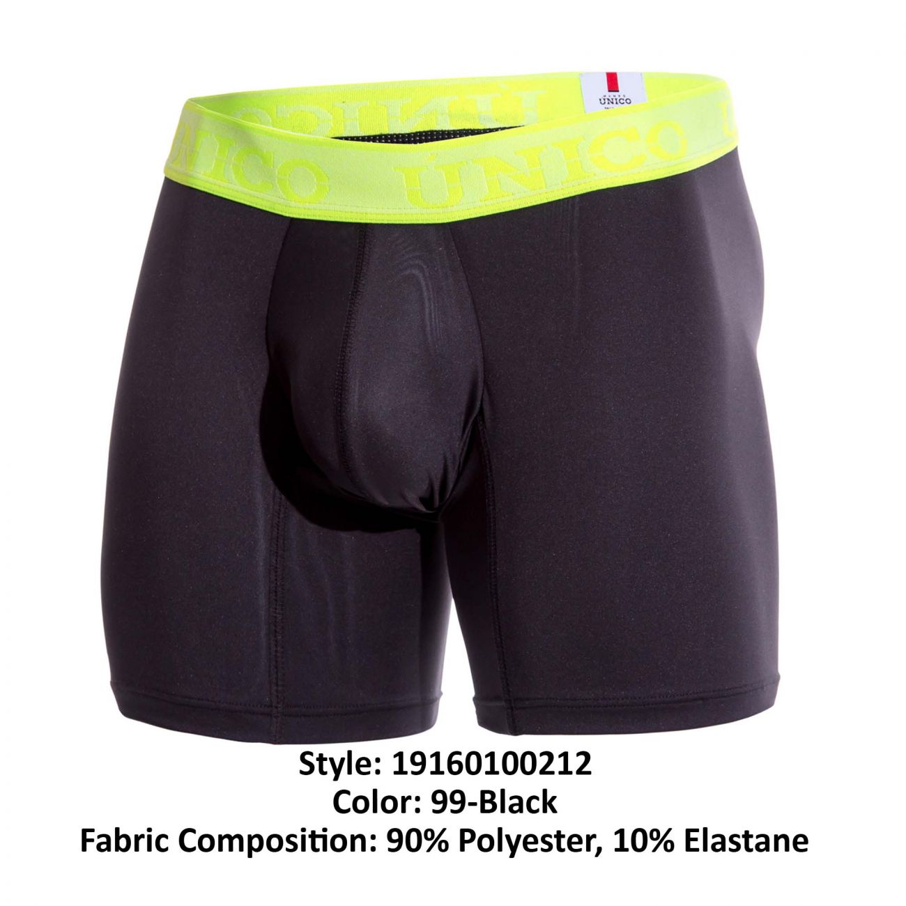 Unico 19160100212 COLORS Corriente Boxer Briefs 99-Black