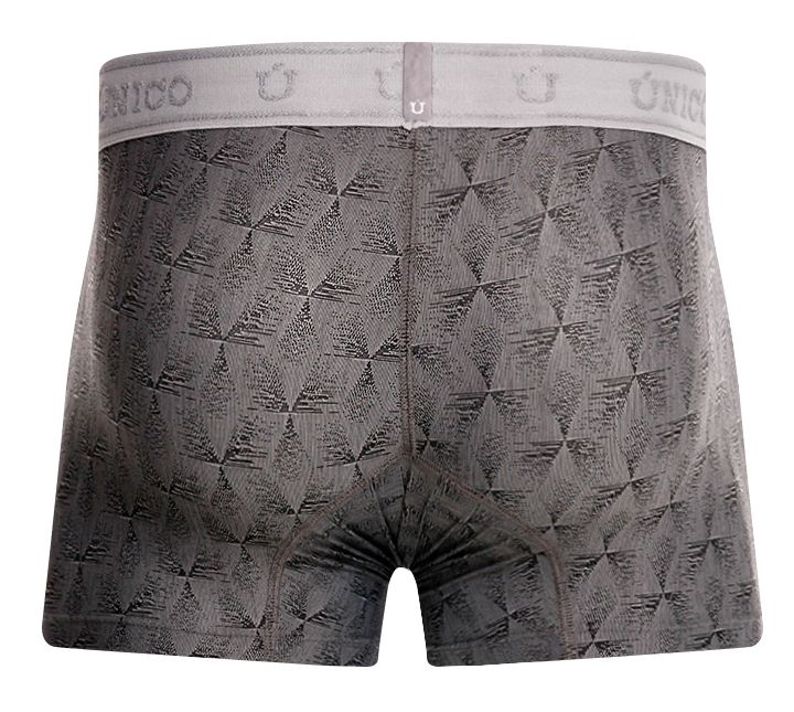 Unico 25050100103 Chisell Mens Premium Comfort Trunks Gray Plus Sizes