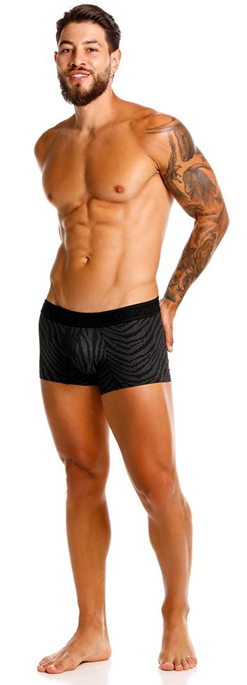 Unico 25050100104 Zelmur Mens Uleash Your Wild Side Trunks Black Plus Sizes