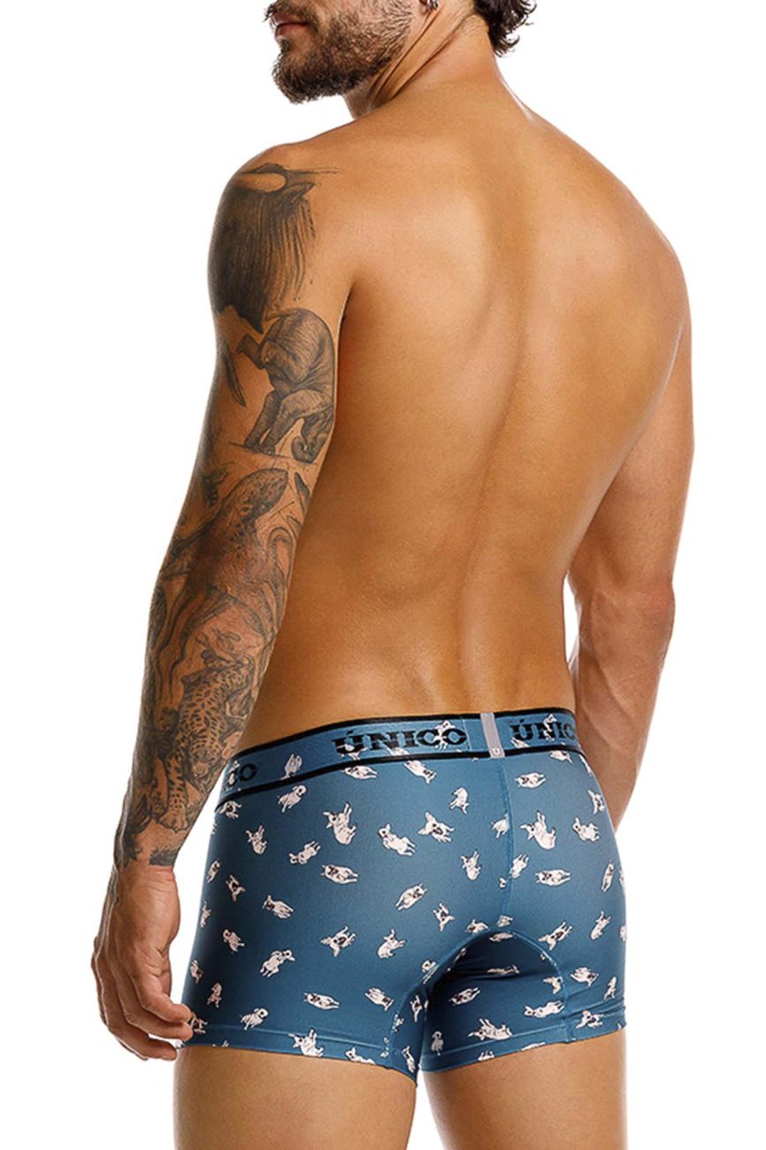 Unico 25060100104 Chihuahua Mens Playful Teal Blue Trunks Plus Sizes
