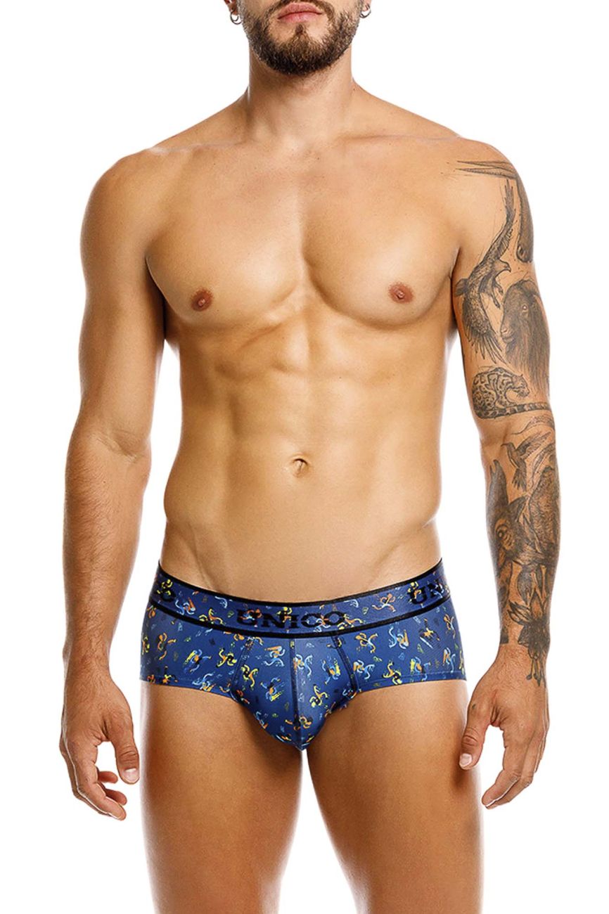Unico 25060101106 Pacer Mens Vibrant Briefs Blue Print Plus Sizes