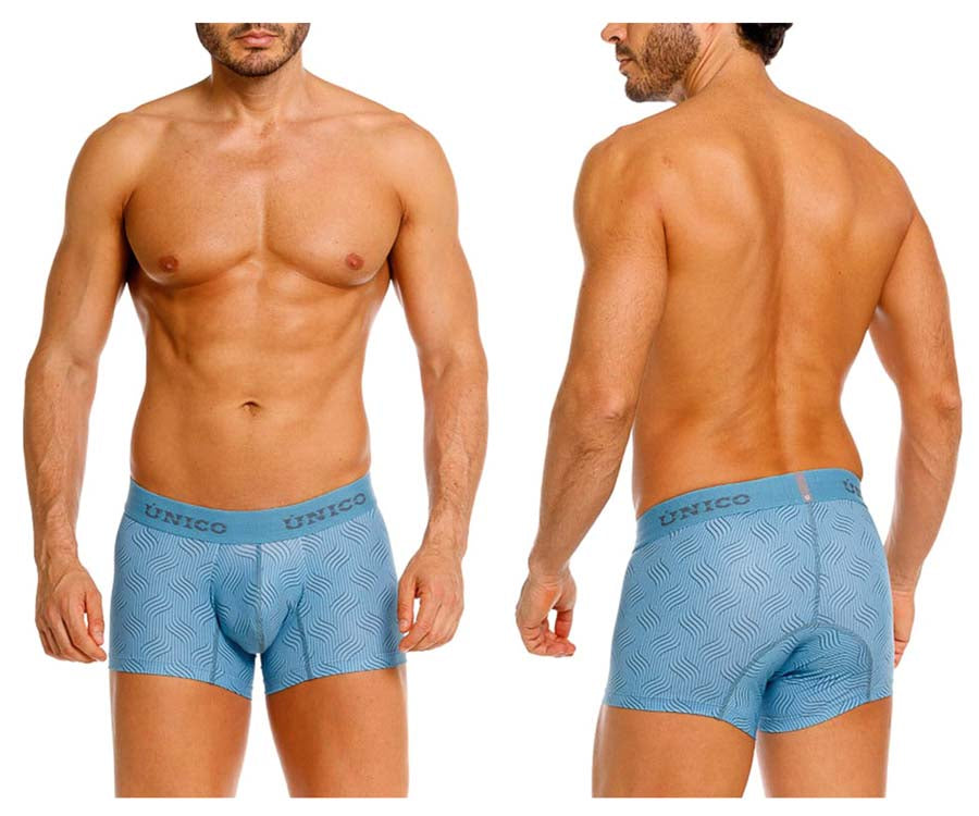 Unico 26020100111 Lenoso Mens Keep it Sleek Trunks Blue Plus Sizes