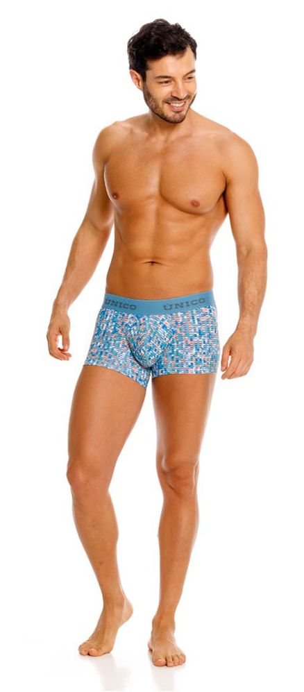 Unico 26020100112 Lignina Mens Everyday Underwear Trunks Blue Plus Sizes