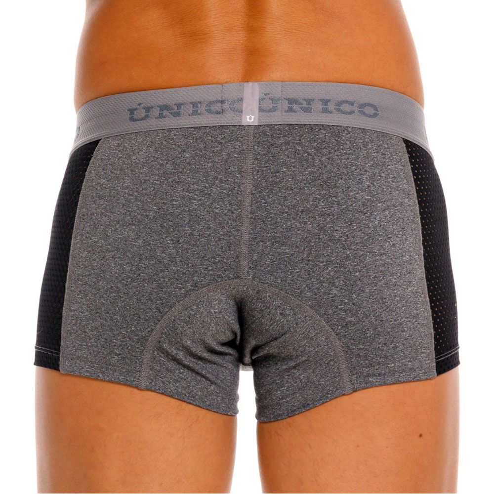 Unico 26020100121 Brio Male Power Up Your Everyday Trunks Gray  Plus Sizes