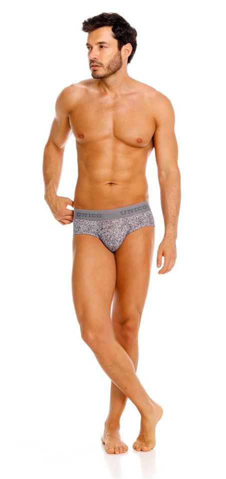 Unico 26020101114 Suede Mens Everyday Favourite Briefs Gray
