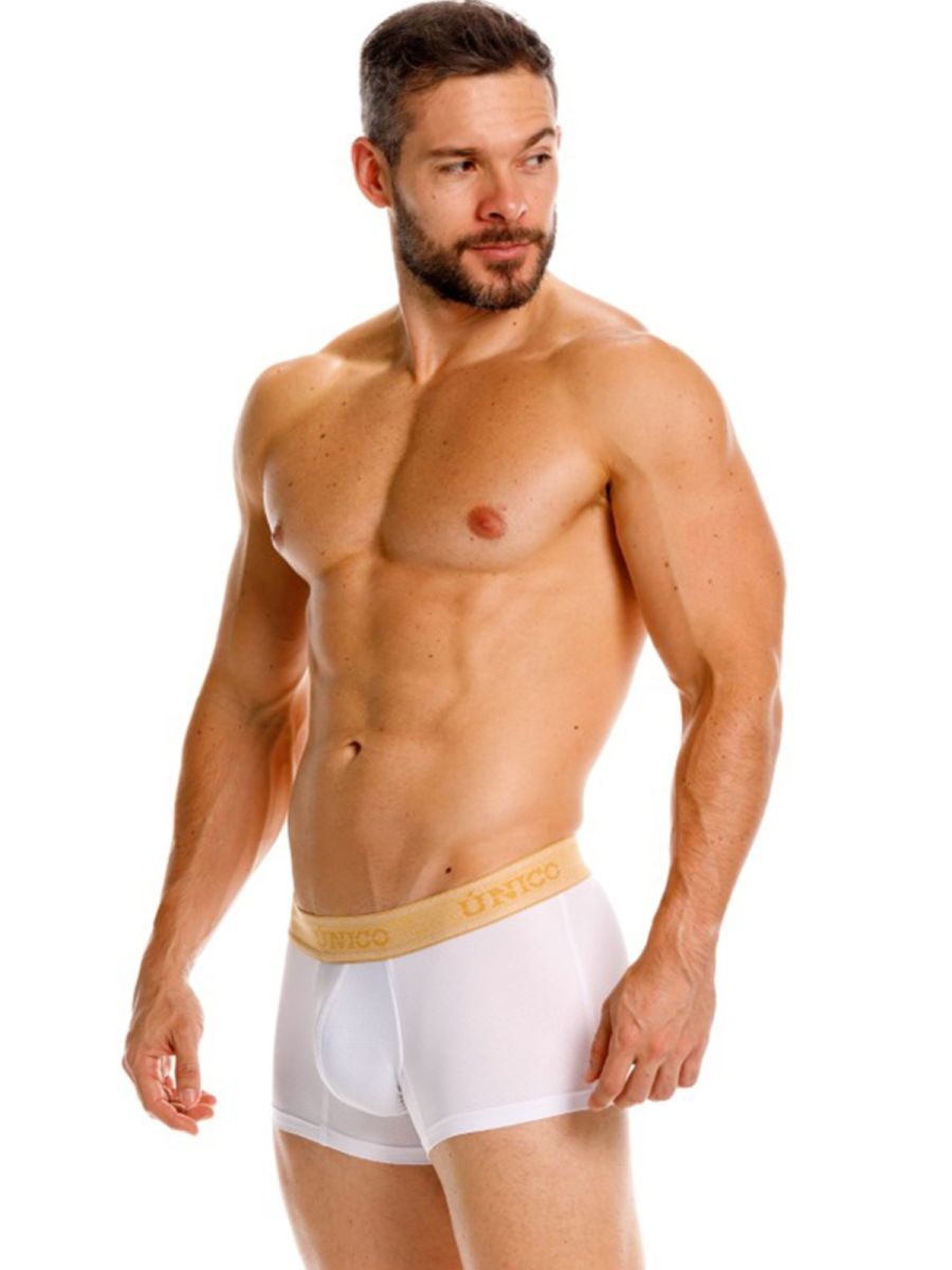 Unico 26040100125 Amber Trunks - Premium Athletic Fit White Plus Sizes