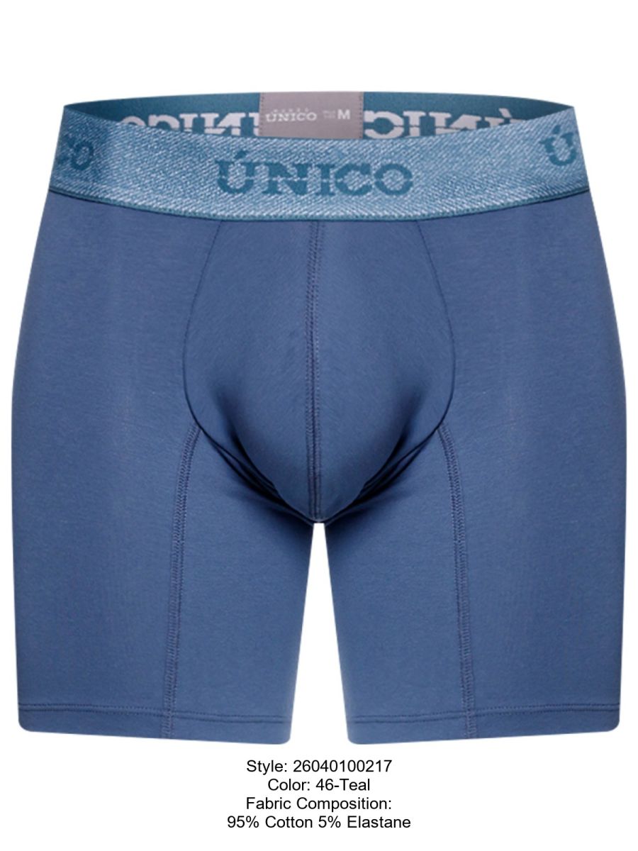 Unico 26040100217 Classic Boxer Briefs - Premium Comfort and Style Teal Plus Sizes
