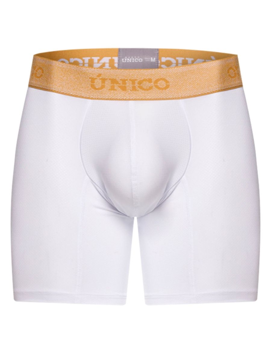 Unico 26040100225 Amber Boxer Briefs - Premium Comfort and Sophistication White Plus Sizes