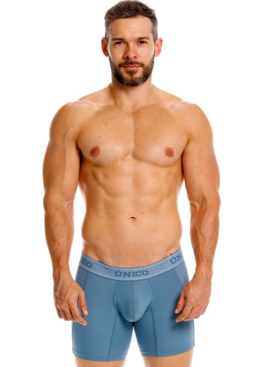 Unico 26040100227 Classic Boxer Briefs - Premium Comfort and Fit Blue Plus Sizes
