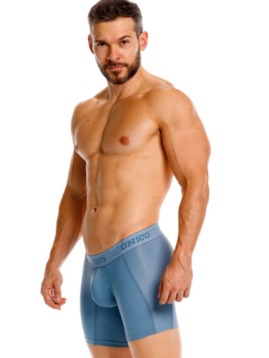 Unico 26040100227 Classic Boxer Briefs - Premium Comfort and Fit Blue Plus Sizes