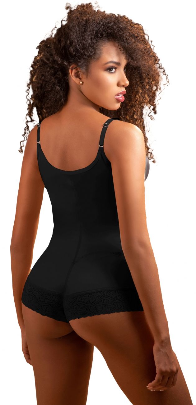 Vedette 136 Megane Open Bust Bodysuit w/ Lace Trim.