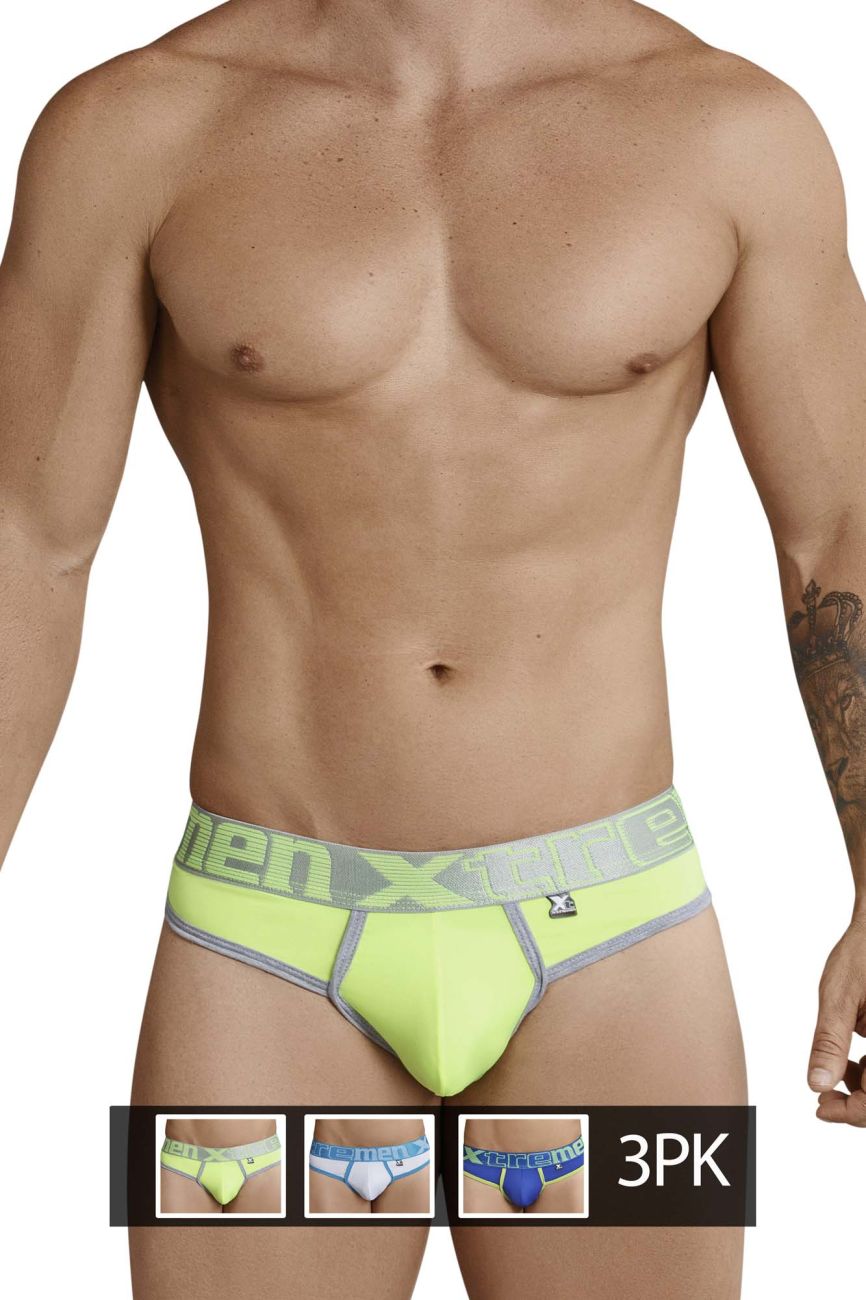 Xtremen 91031-3 3PK Piping Thongs Green-White-Blue