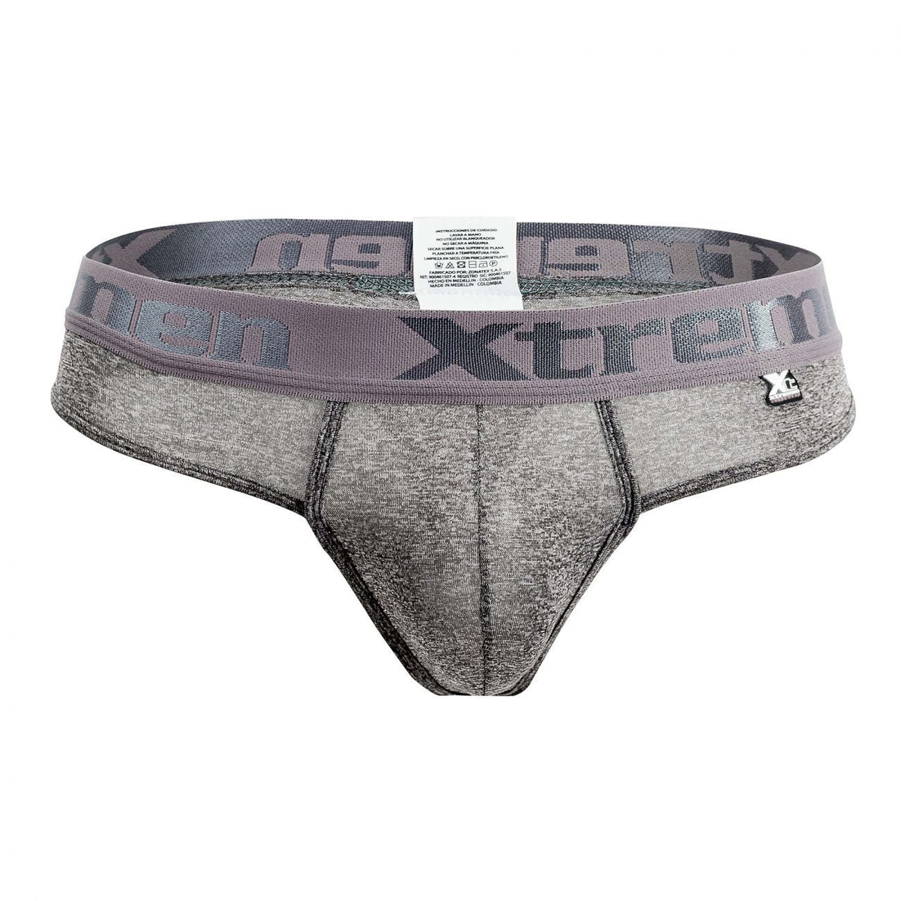SALE - Xtremen 91031-3 3PK Piping Thongs Jasper Gray