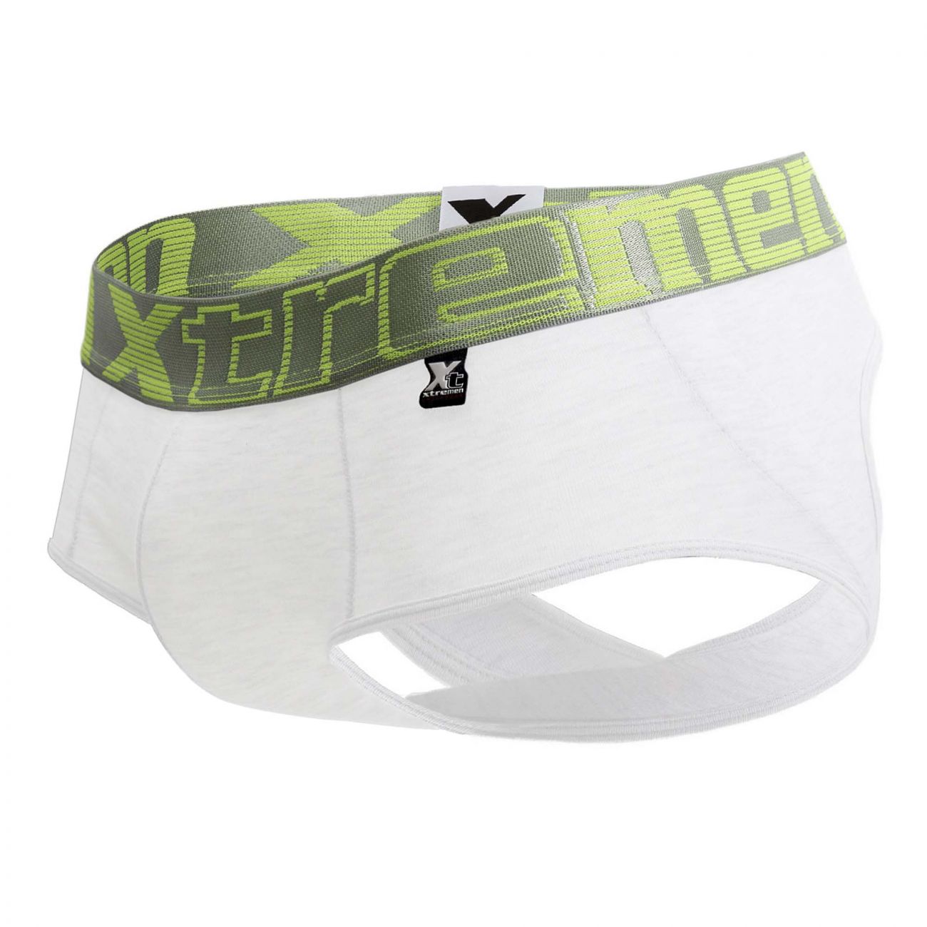 Xtremen 91032 Butt lifter Jockstrap White-Silver
