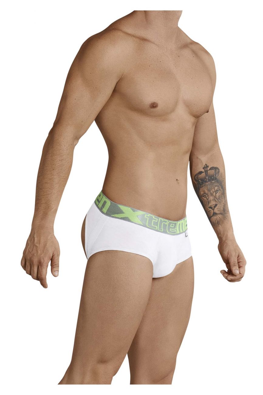 Xtremen 91032 Butt lifter Jockstrap White-Silver