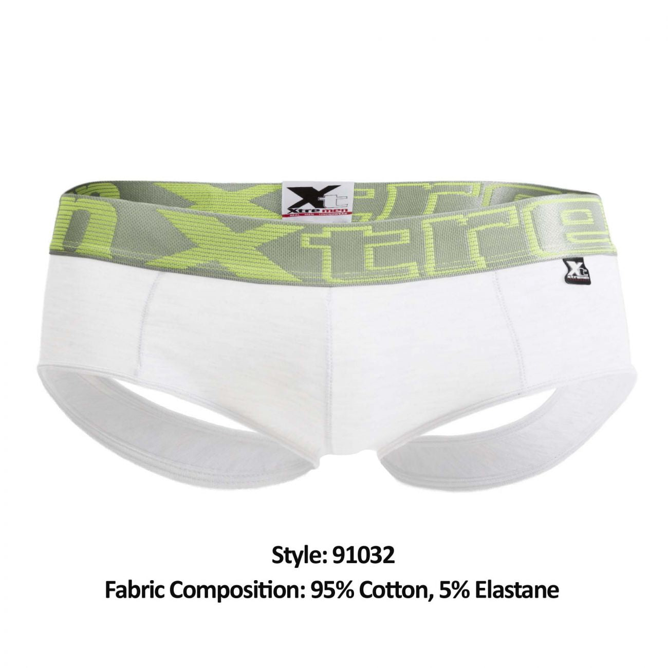 Xtremen 91032 Butt lifter Jockstrap White-Silver