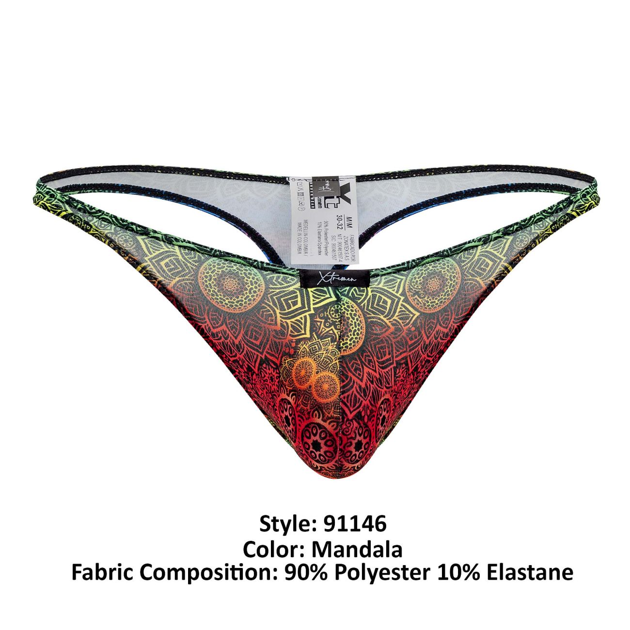 Xtremen 91146 Printed Microfiber Thongs Mandala