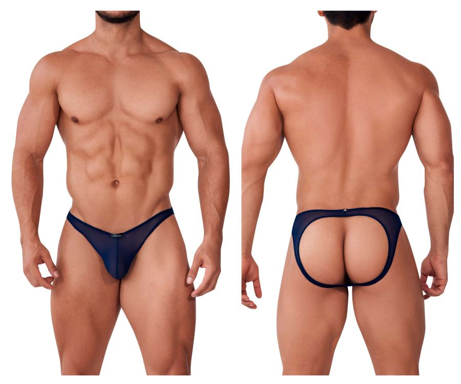 Xtremen 91153 Tulle mesh Jockstrap Navy