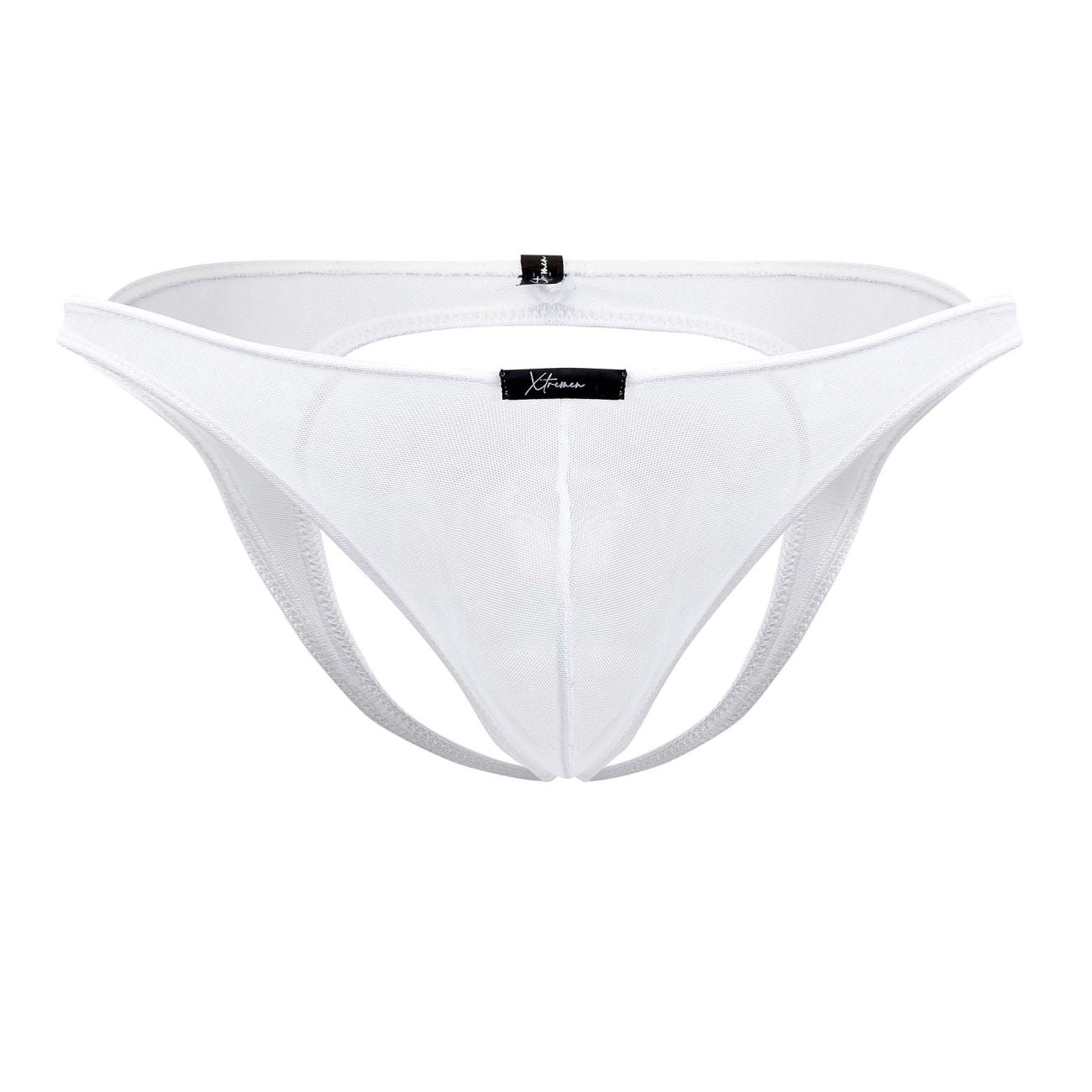 JCSTK - Xtremen 91153 Tulle mesh Jockstrap White