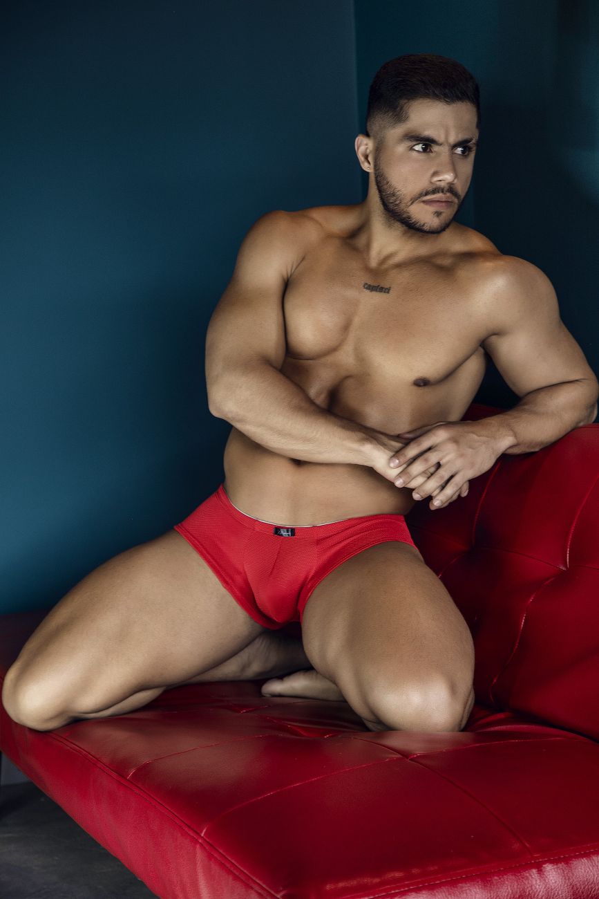 Xtremen 91225 Male Microfiber Modern & Sexy Trunks Red