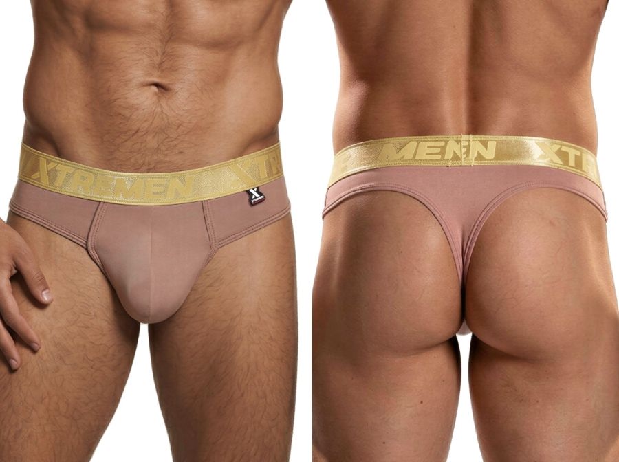 Xtremen 91253 Mens Daily Comfort Microfiber Thongs Khaki