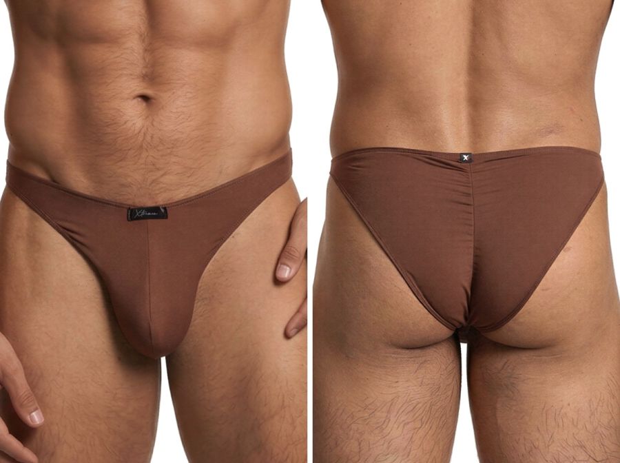 Xtremen 91255 Male Soft and Comfortable Microfiber Bikini Brief Chocolate