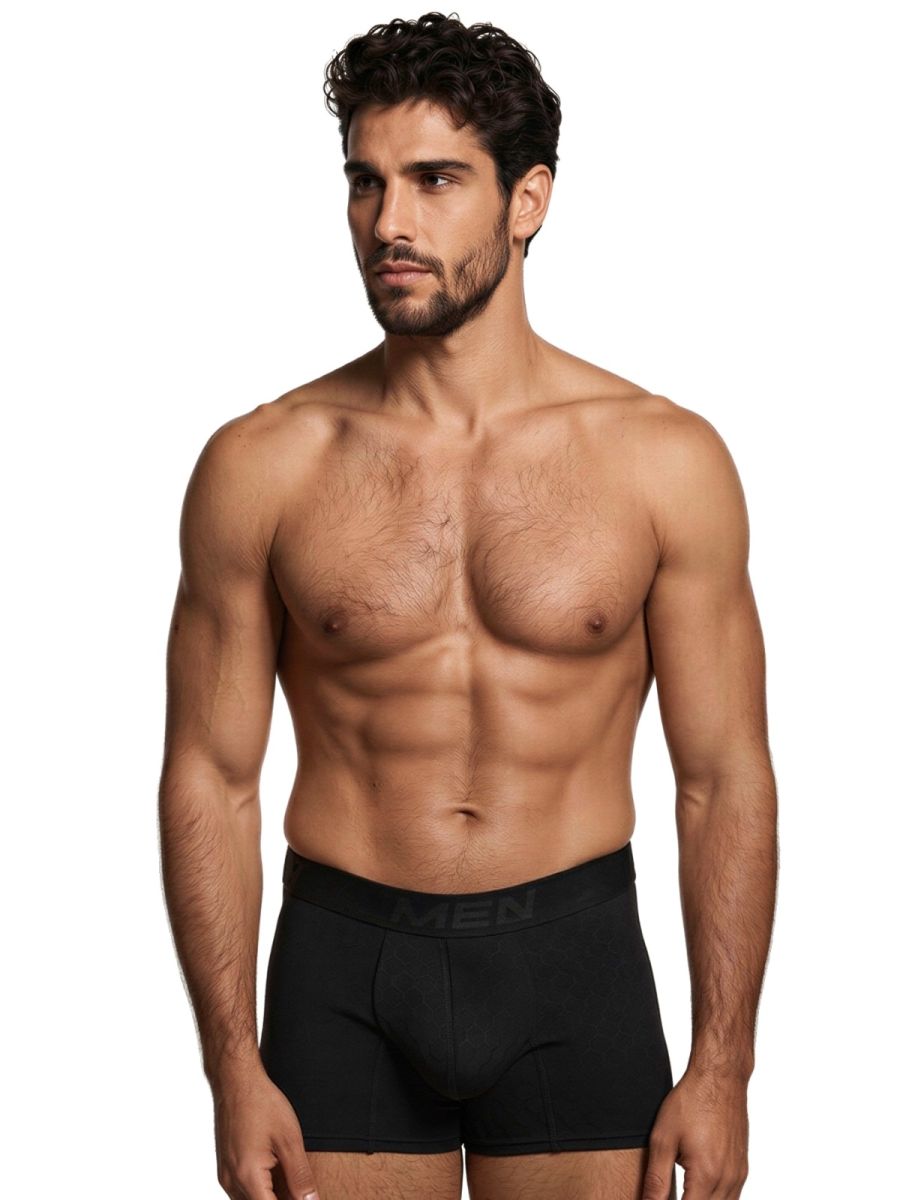 Xtremen 91256 Mens Soft & Comfortable Microfiber Boxer Briefs Black
